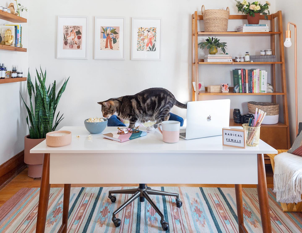 Idées de bureau à domicile au féminin