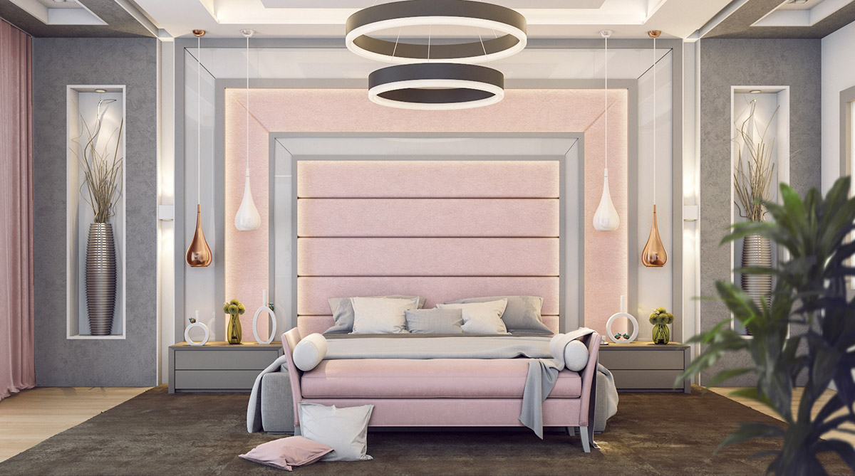 Soft pink bedroom