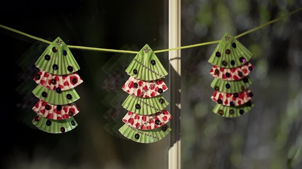 Albero di Natale da rivestimenti per cupcake