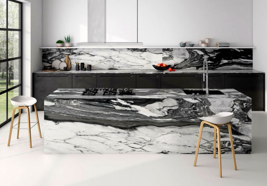 Black atypical kitchen