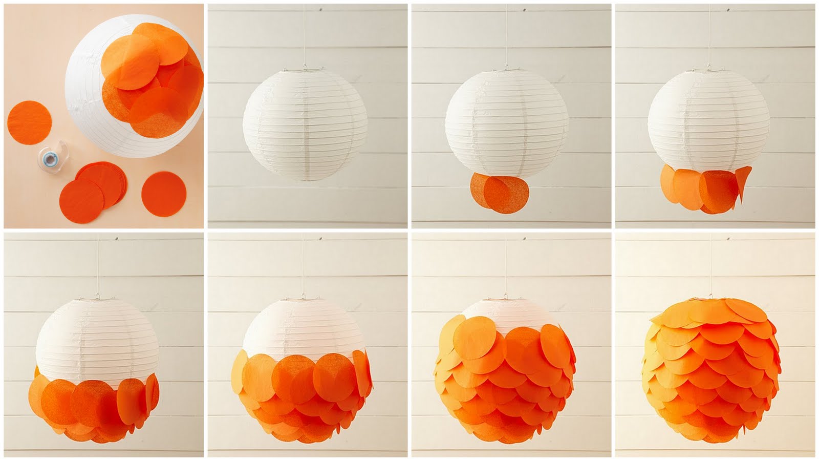 DIY-Papierdekorationen - Lampe