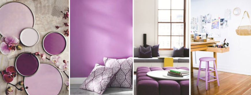 ¿Es bueno el color morado como tono principal en el interior?