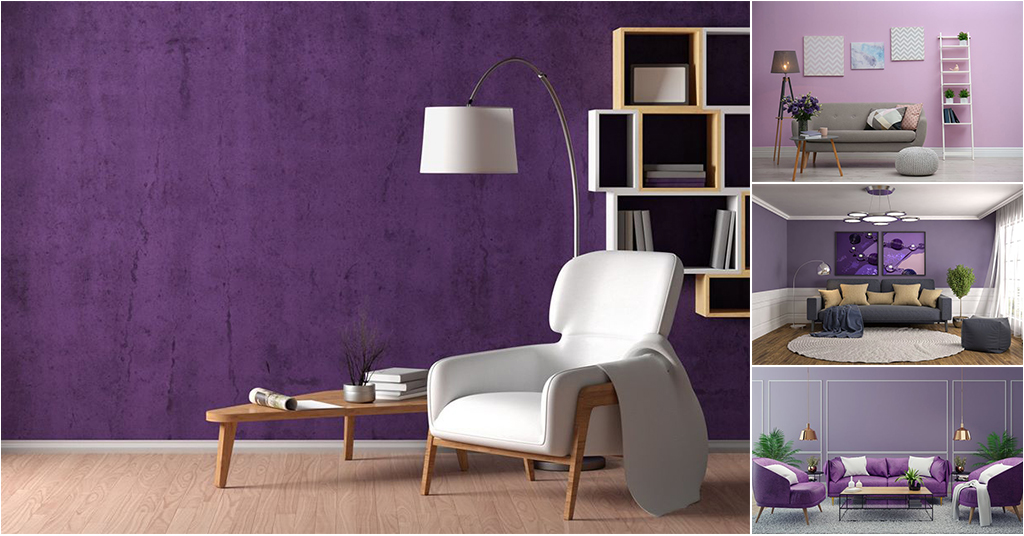 ¿Qué interiores de casas quedan bien en color morado?