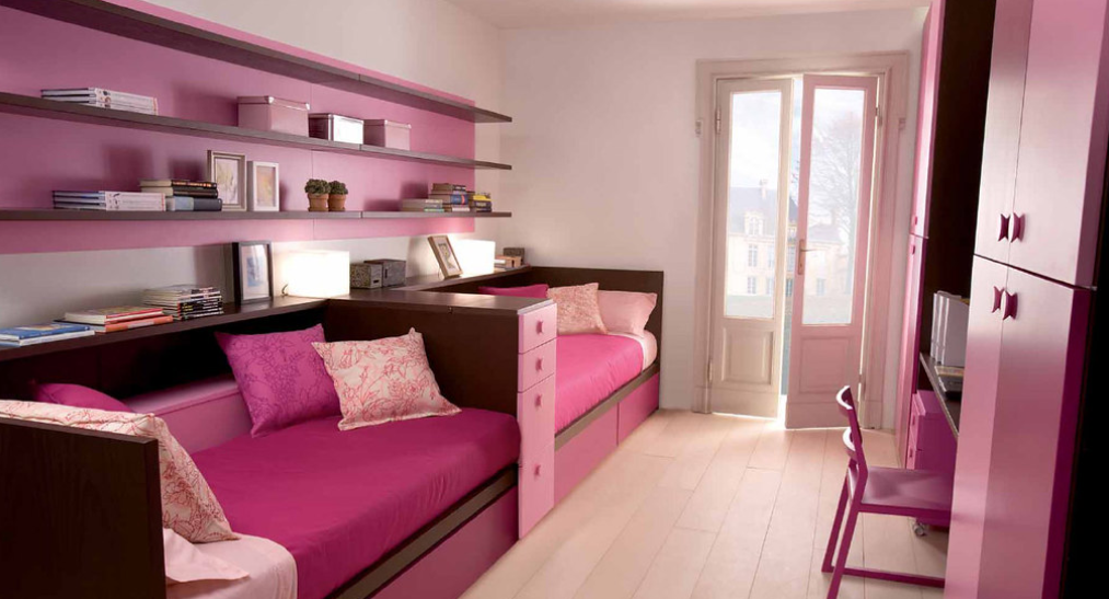 Habitación juvenil fucsia