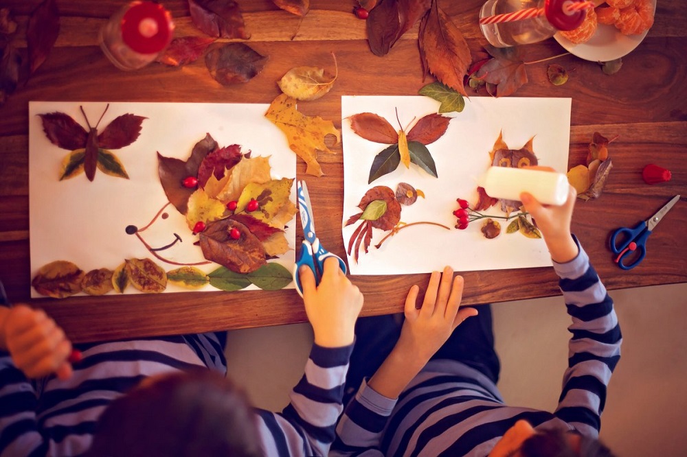 Decorazioni autunnali fai da te - foglie e carta