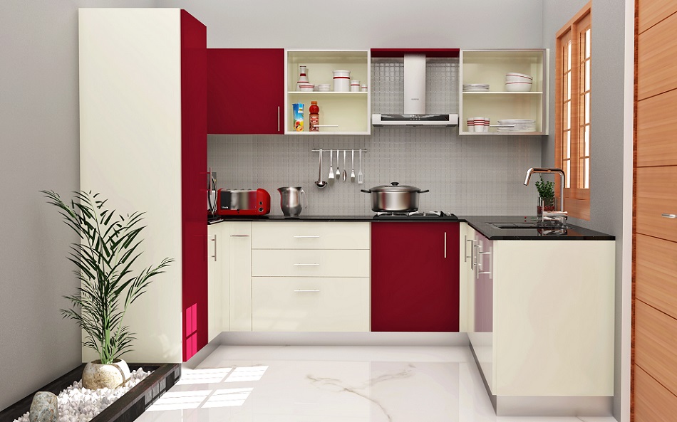 Muebles de cocina - color granate