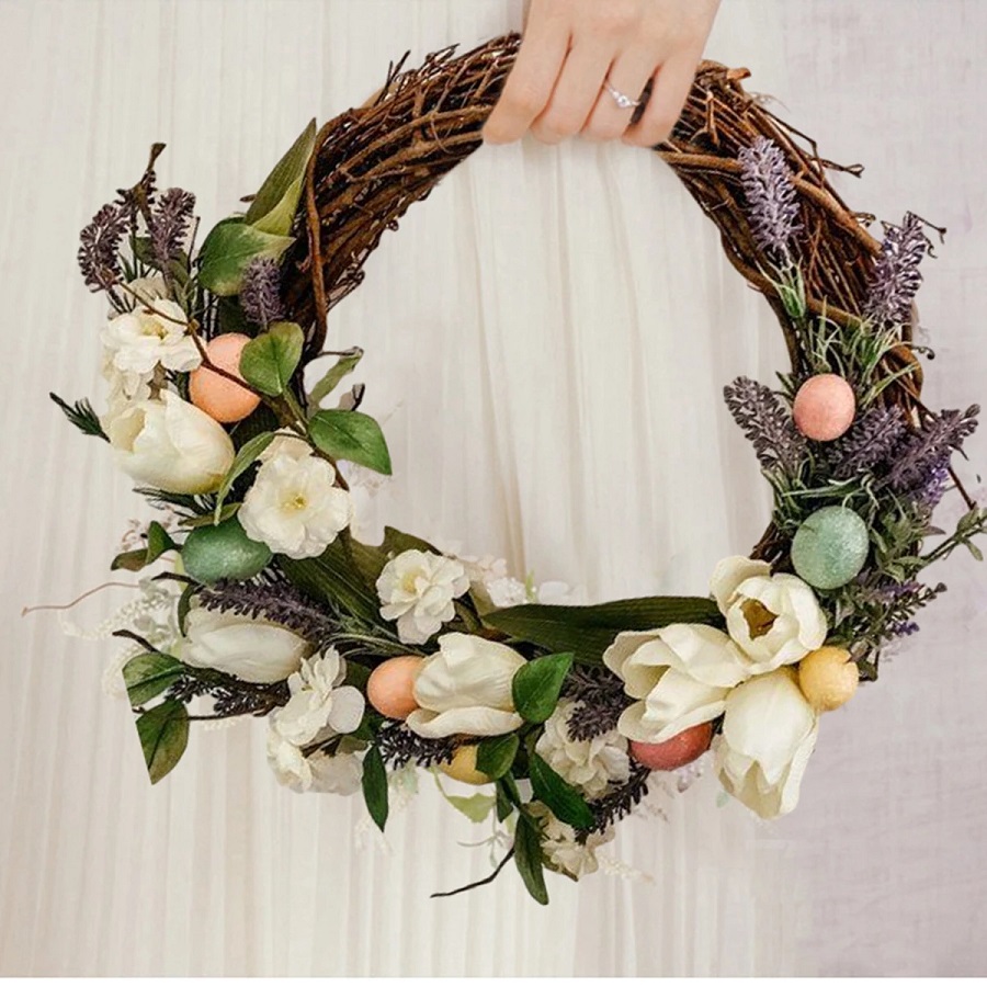 Easter flower wreath