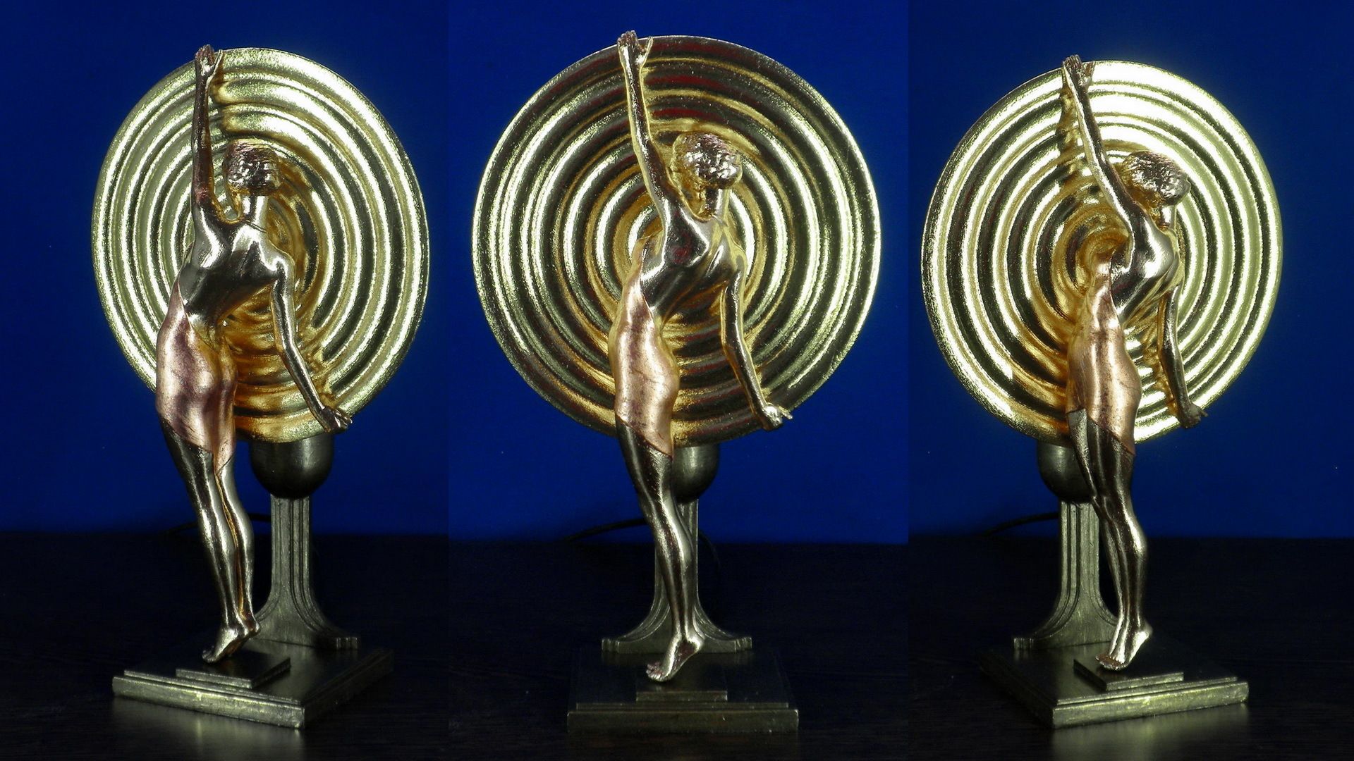 Art Deco Lampe Frau