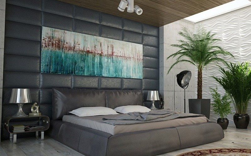 Charcoal color bedroom