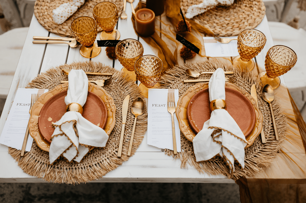 Puesta de mesa boho