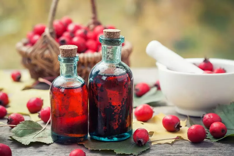 Tintura di biancospino con marmellata di rosa canina a base di spirito