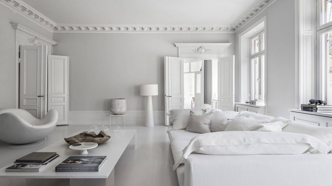 Un salon blanc moderne - designs minimalistes