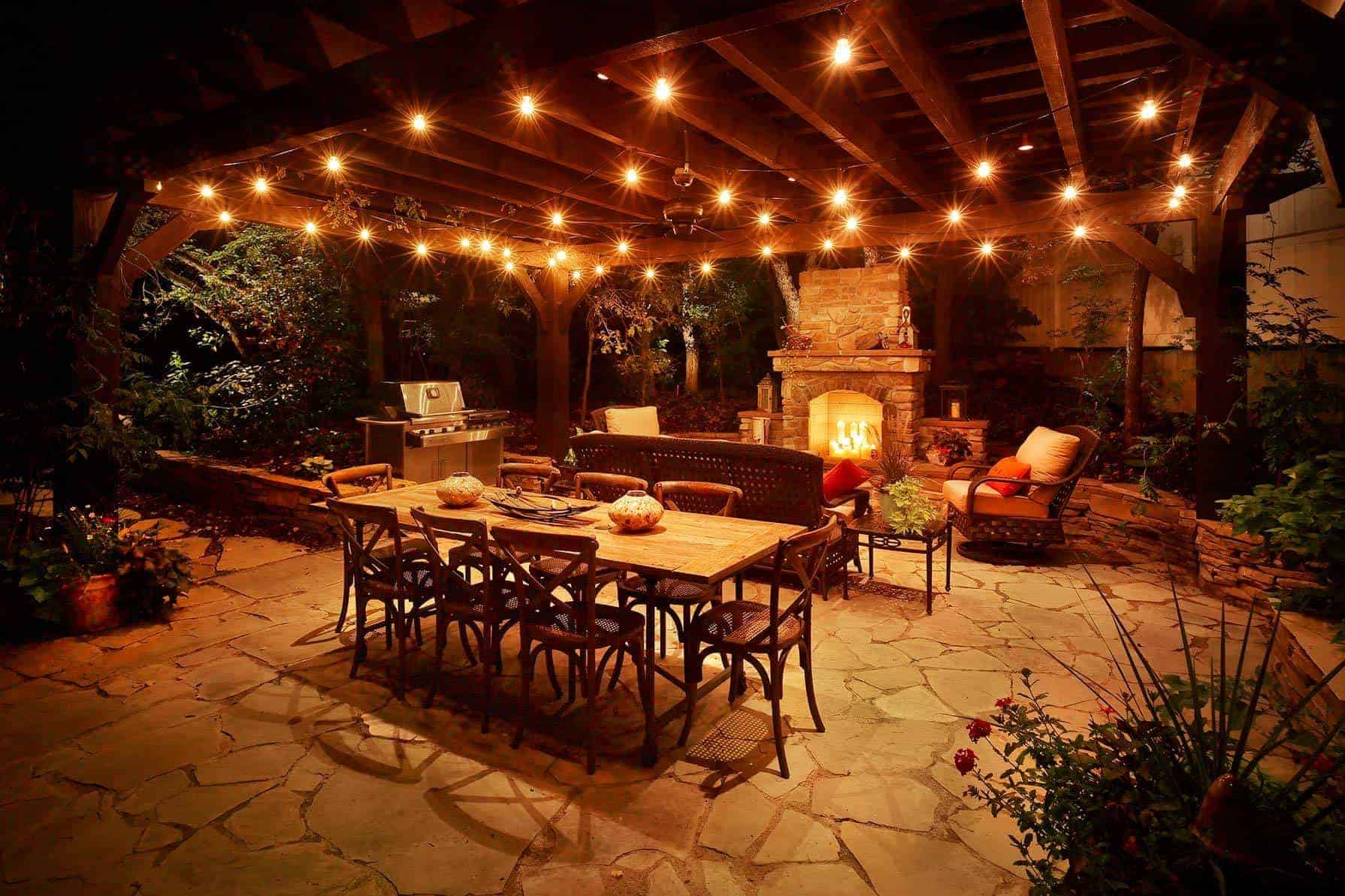 Luces de estriado para patios