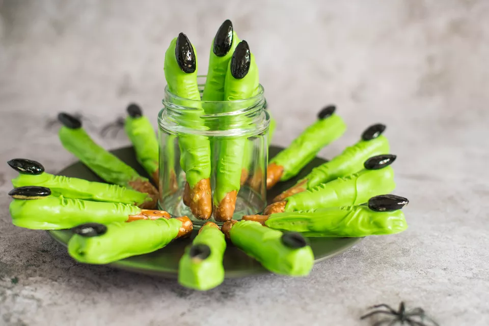 Dita della strega verde - snack di Halloween