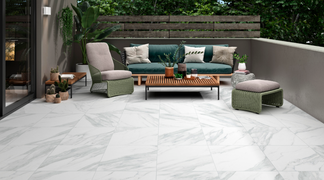 Marble tiles balcony flooring