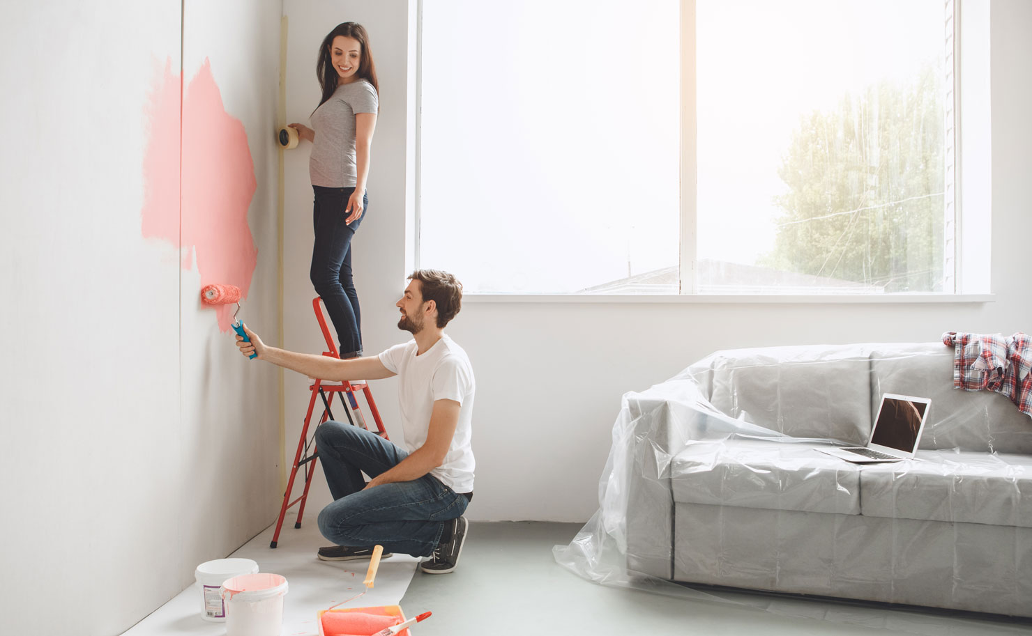 Antes de empezar a cambiar los colores de la habitación