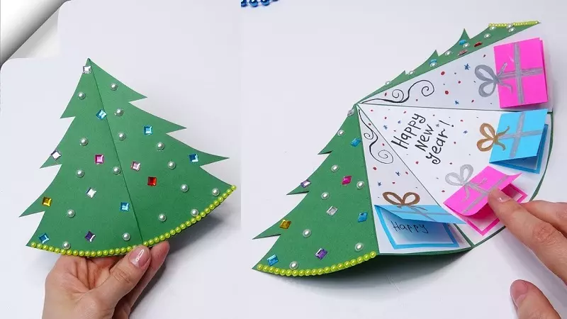 Idee per creare biglietti di Natale gratuiti - un design creativo