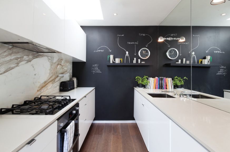 Chalkboard paint - kitchen wall decor