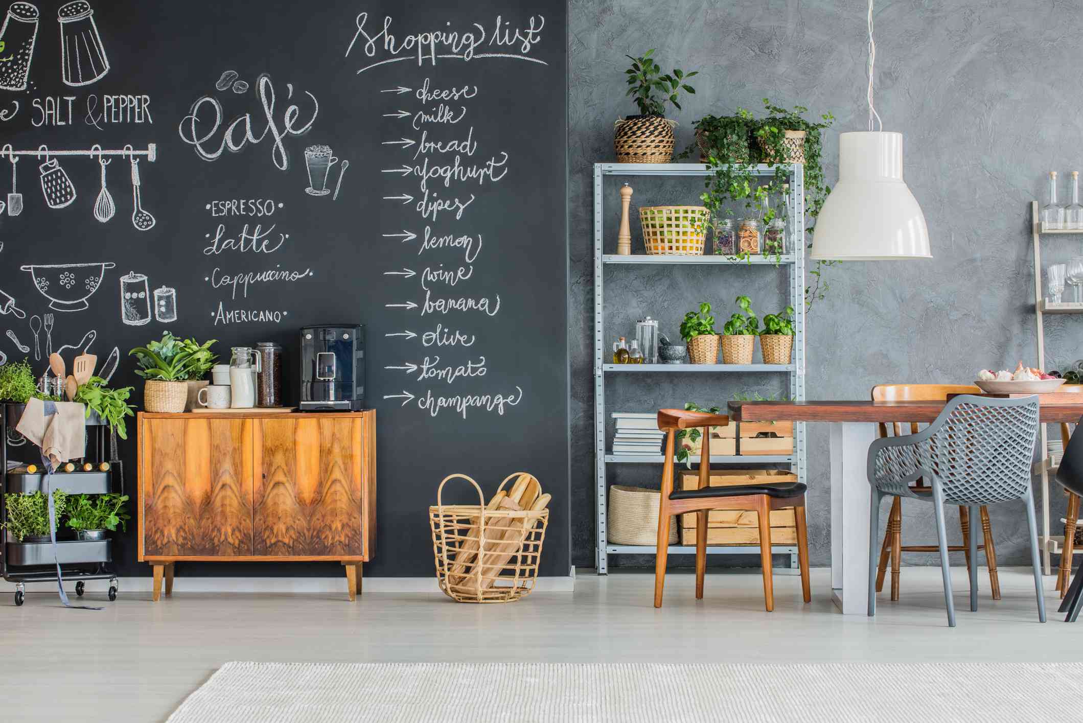 Kitchen decor ideas - chalkboard paint