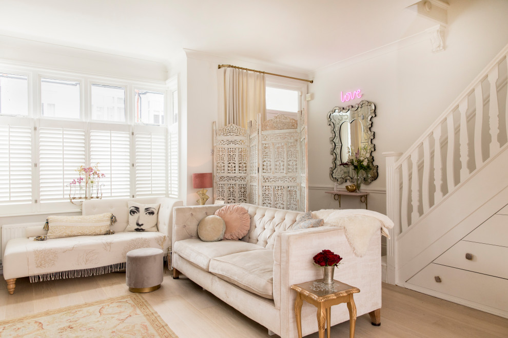 Ein kleines Wohnzimmer im Shabby-Chic