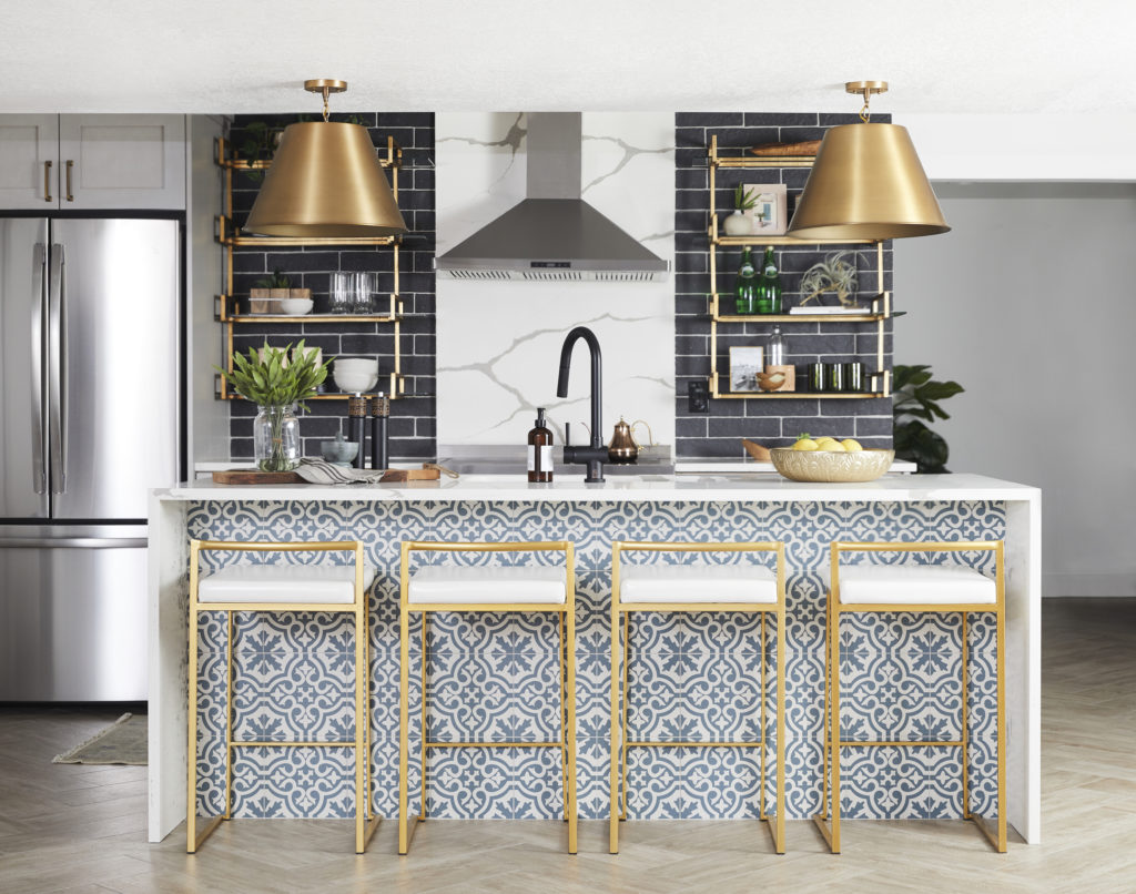 Un mosaico - Arte de pared para la cocina de estilo mediterráneo