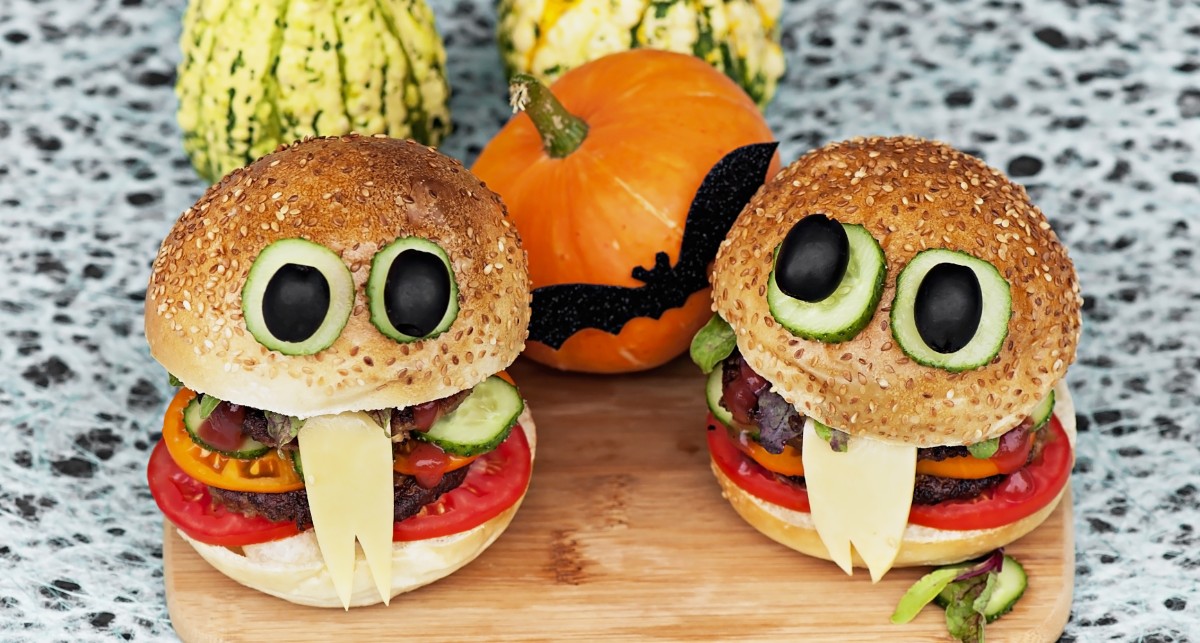 Hamburguesas de miedo - Aperitivos de Halloween