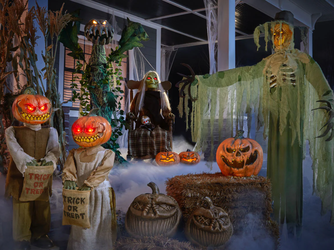 Entrée de la maison - décorations effrayantes pour Halloween