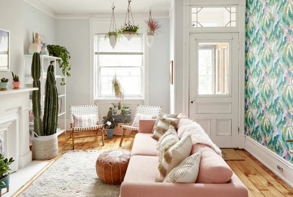 Boho style living room