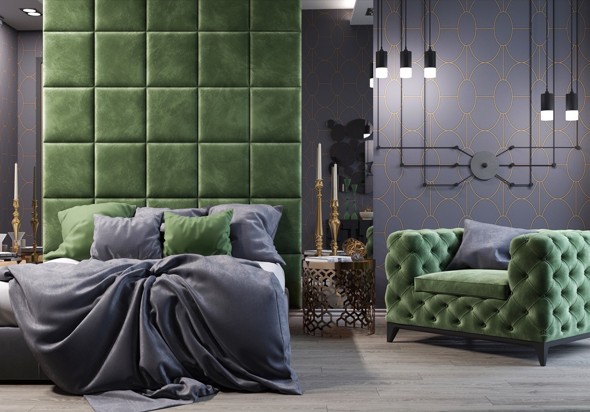 Couleurs de chambre saturées - vert