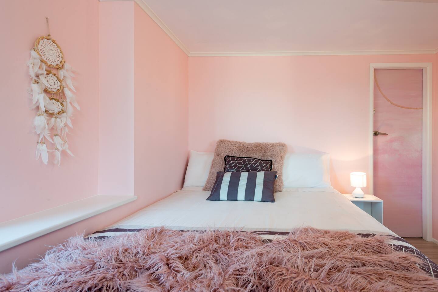 Chambre rose pastel