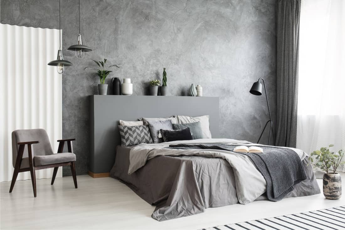 Couleur de chambre à coucher gris neutre