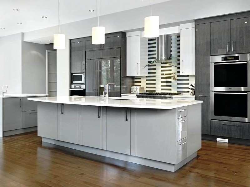 Cocina moderna gris