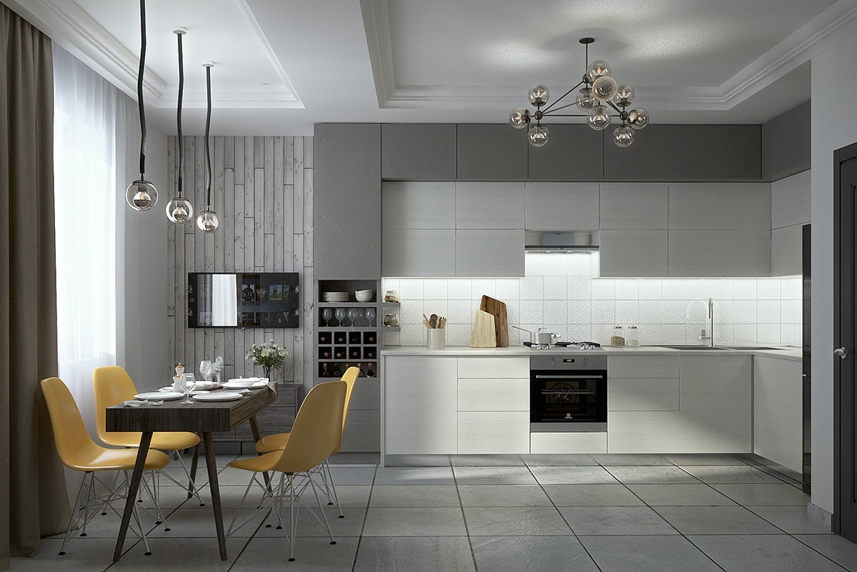 Cocina gris de moda