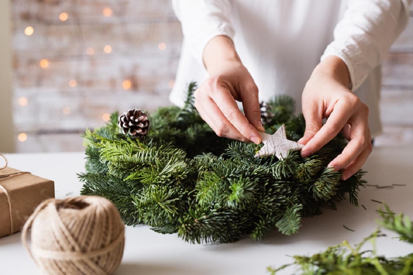 Wie Macht Man Einen Adventskranz? Einfache Weihnachtskranz DIY-Ideen